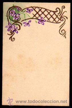 Postales: Flores pintadas . Sin circular. - Foto 1