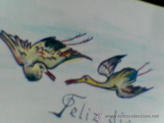 Postales: aves dibujadas postal escrita - Foto 2