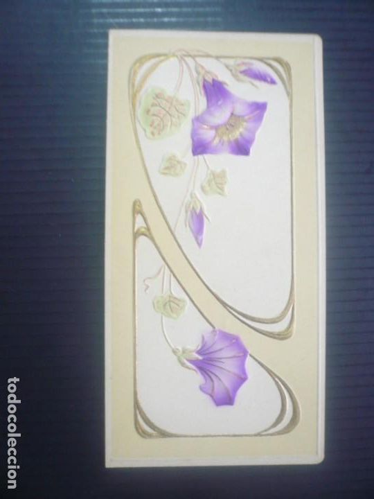 Postales: Flores con relieve - Foto 1