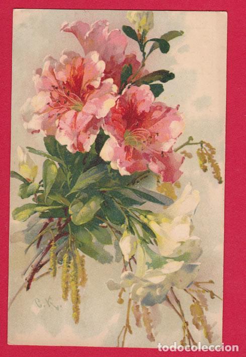 ae506 flor flores azaleas rosas y blancas posta - Buy Old Postcards of  Original Drawings and Engravings at todocoleccion - 199261602