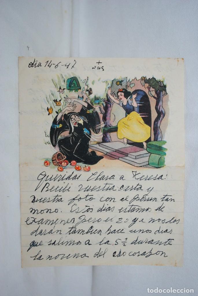 Postales: HOJA DE CARTA CON BLANCANIEVES - Foto 1