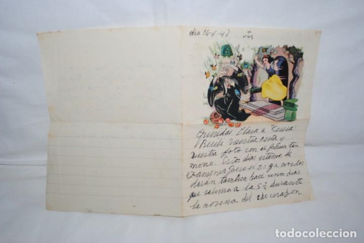 Postales: HOJA DE CARTA CON BLANCANIEVES - Foto 2
