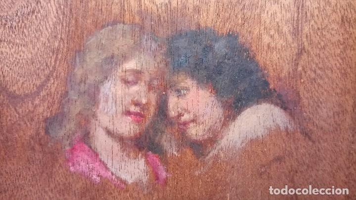 Postales: Antigua Postal, en Madera, Pintada. - Foto 4