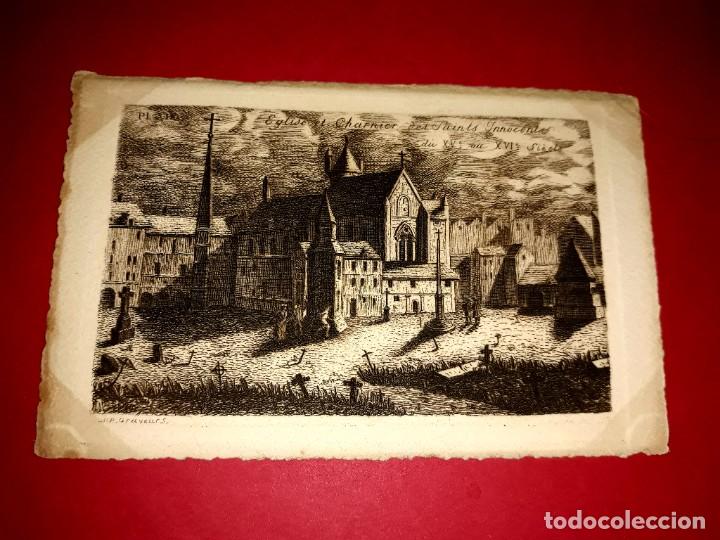 Postales: Postal Dibujo Grabado Eglise St. Charnier des Sants Innocents - Foto 1 - 281965643