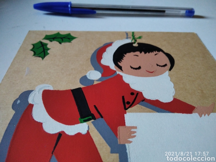 Postales: Postal Navidad, pintada a mano - Foto 2