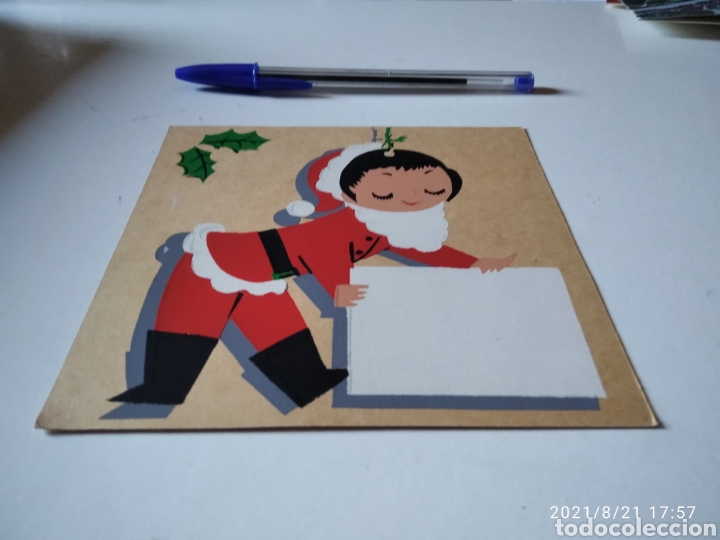 Postales: Postal Navidad, pintada a mano - Foto 1