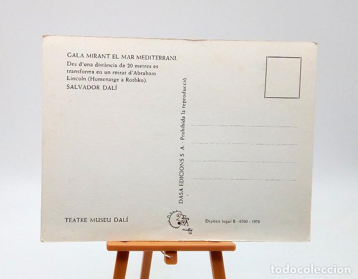 Postales: Postal 6703 Temática Pintura - Salvador Dalí - Gala mirando el mar Mediterráneo - Abraham Lincoln - Foto 2 - 303110513