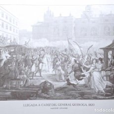 Postales: GRABADO (REPRODUCCION) LLEGADA A CADIZ DEL GENERAL QUIROGA. 1820 - CÁDIZ 02
