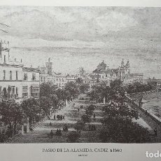 Postales: GRABADO (REPRODUCCION) PASEO DE LA ALAMEDA. CADIZ. H 1860 - CÁDIZ 06