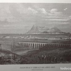 Postales: GRABADO (REPRODUCCION) ALGECIRAS Y GIBRALTAR. H 1830-1840 - ALGECIRAS 05. Lote 318663018