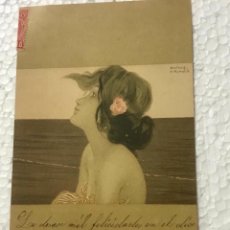 Postales: POSTÁL DEL MAGNÍFICO ILUSTRADOR RAPHAEL KIRCHNER. 1902 ESCRITA Y CIFRCULADA CON SELLO
