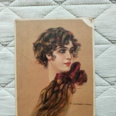 Postales: BELLEZA DE MUJER. CUARTO PERFIL. 1920.