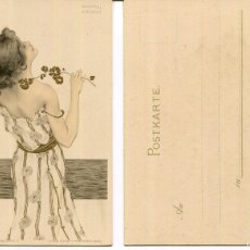 Postales: RAPHAEL KIRCHNER- SERIE 99 Nº VI- MUJER MODERNISTA-ART NOUVEAU- SIN DIVIDIR. Lote 375024589