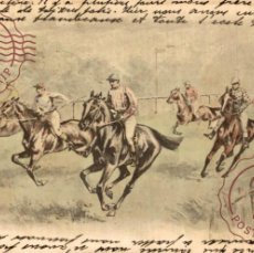 Postales: ILUSTRADA. ILLUSTRATEUR. ILLUSTRATION HIPICA. EQIITATION. HORSE RIDING 1901.