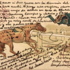 Postales: ILUSTRADA. ILLUSTRATEUR. ILLUSTRATION HIPICA. EQIITATION. HORSE RIDING 1901.