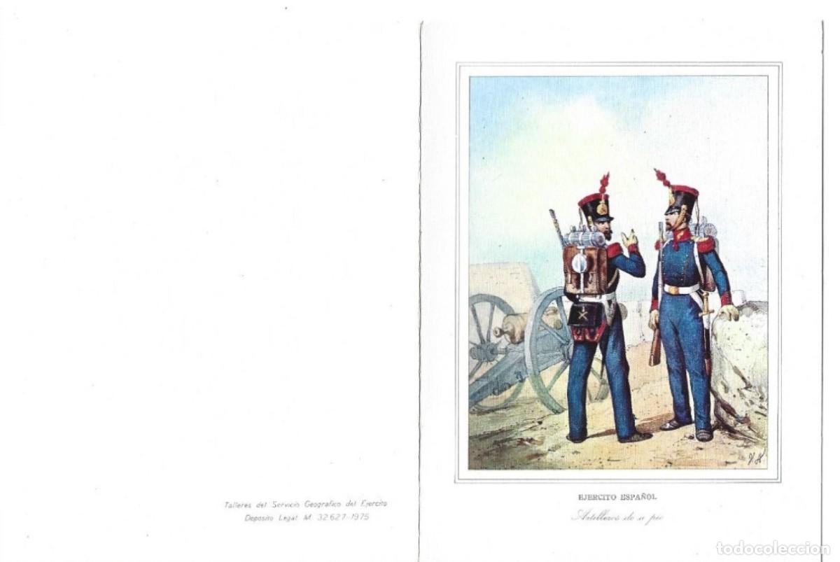 Postales: &rdquo; ARTILLEROS DE A PIE &rdquo;.- EJERCITO ESPA&Ntilde;OL - Foto 1