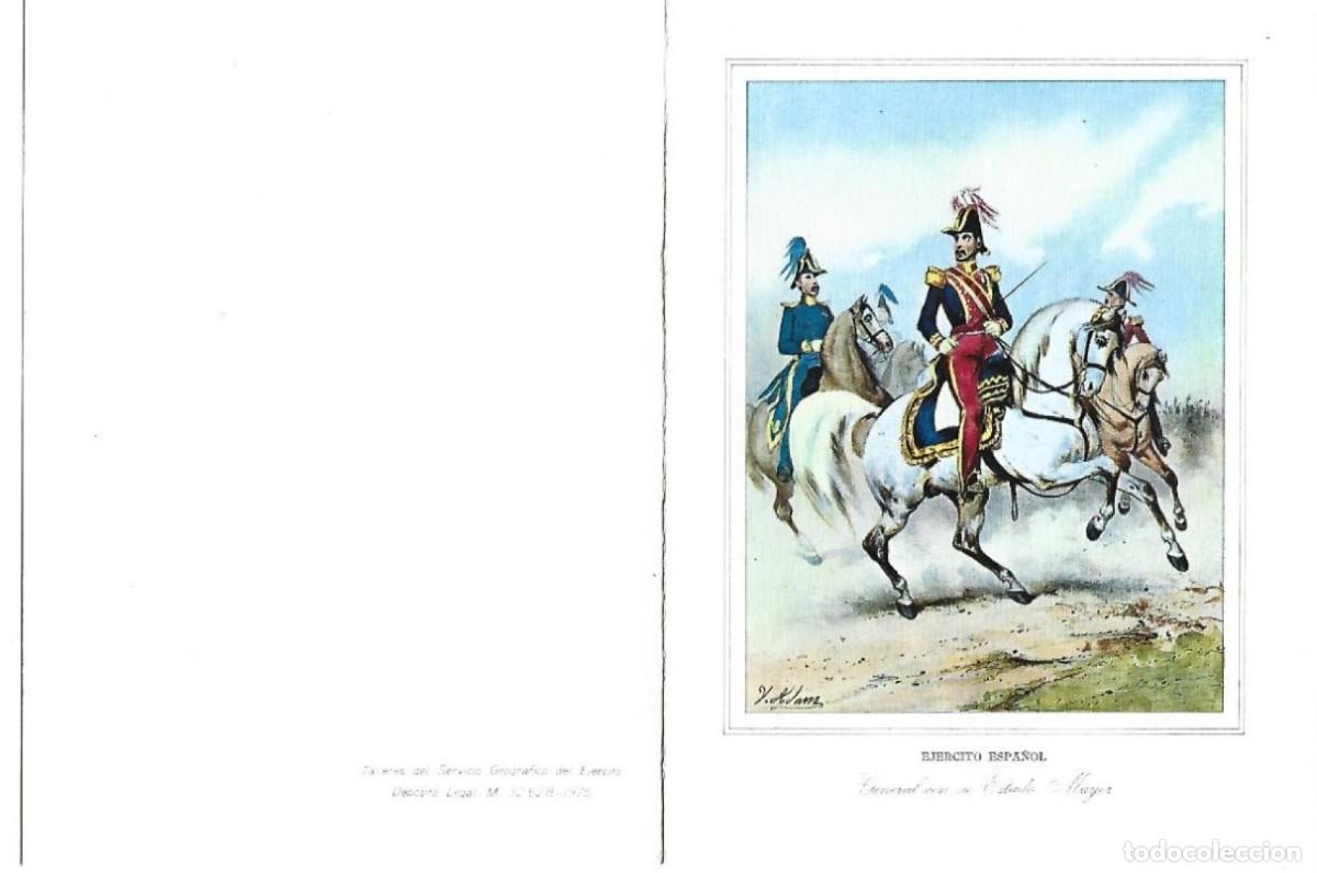 Postales: GENERAL CON SU ESTADO MAYOR.- EJERCITO ESPA&Ntilde;OL - Foto 1