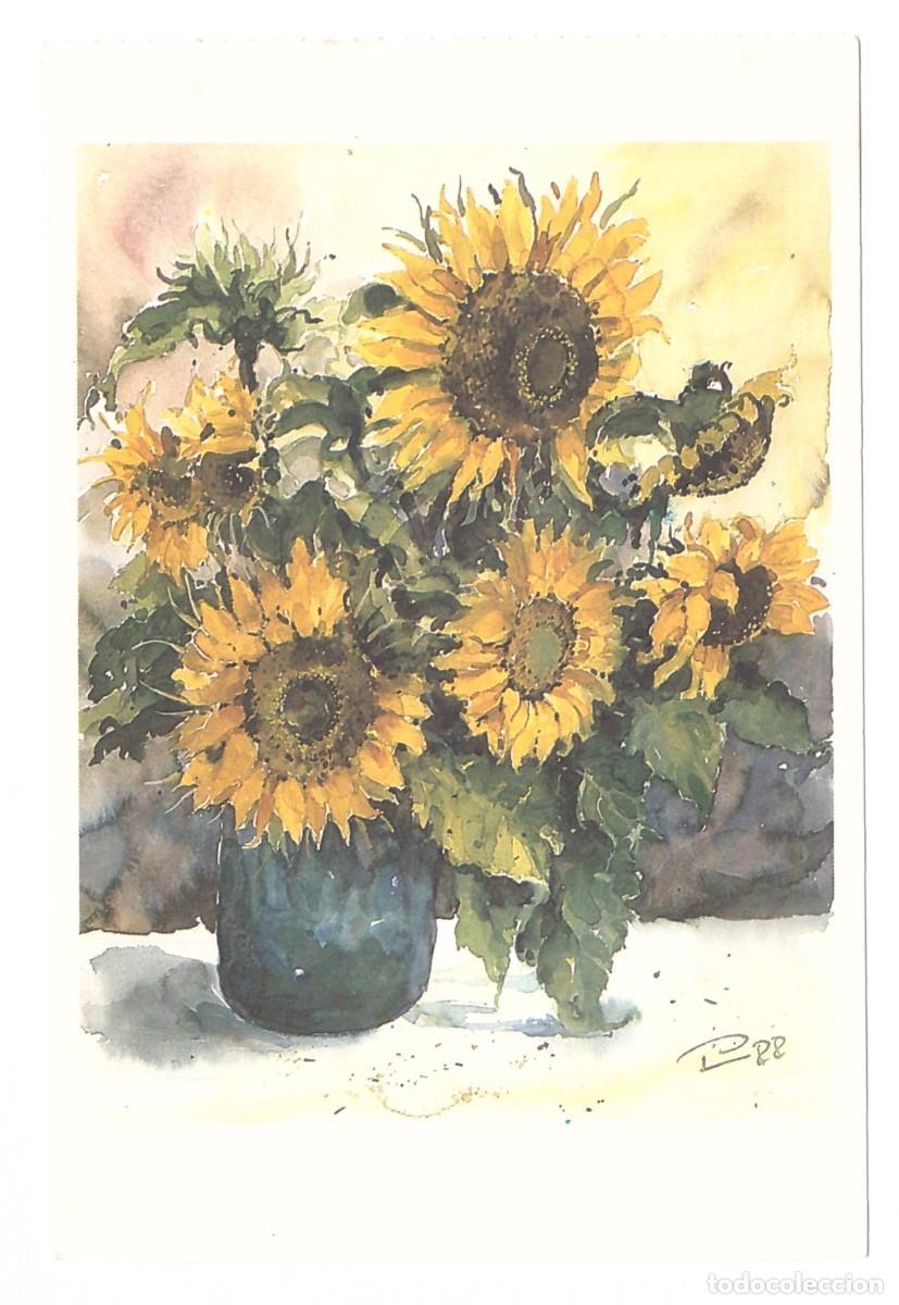 Postales: Siegfried Piechowski. Sonnenblumen. - Foto 1