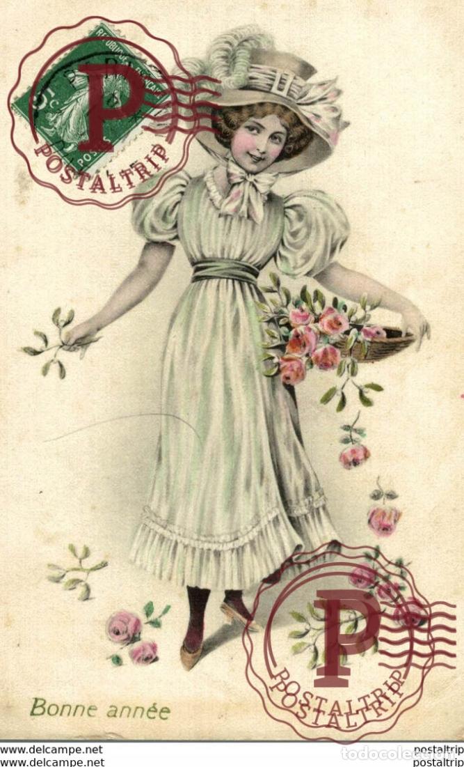 Postales: A.S.W. O A.S.V. Socki Vienne BONNE ANNEE ART NOUVEAU ART D&Eacute;CO : ILLUSTRATION Viennoises BONIN CO