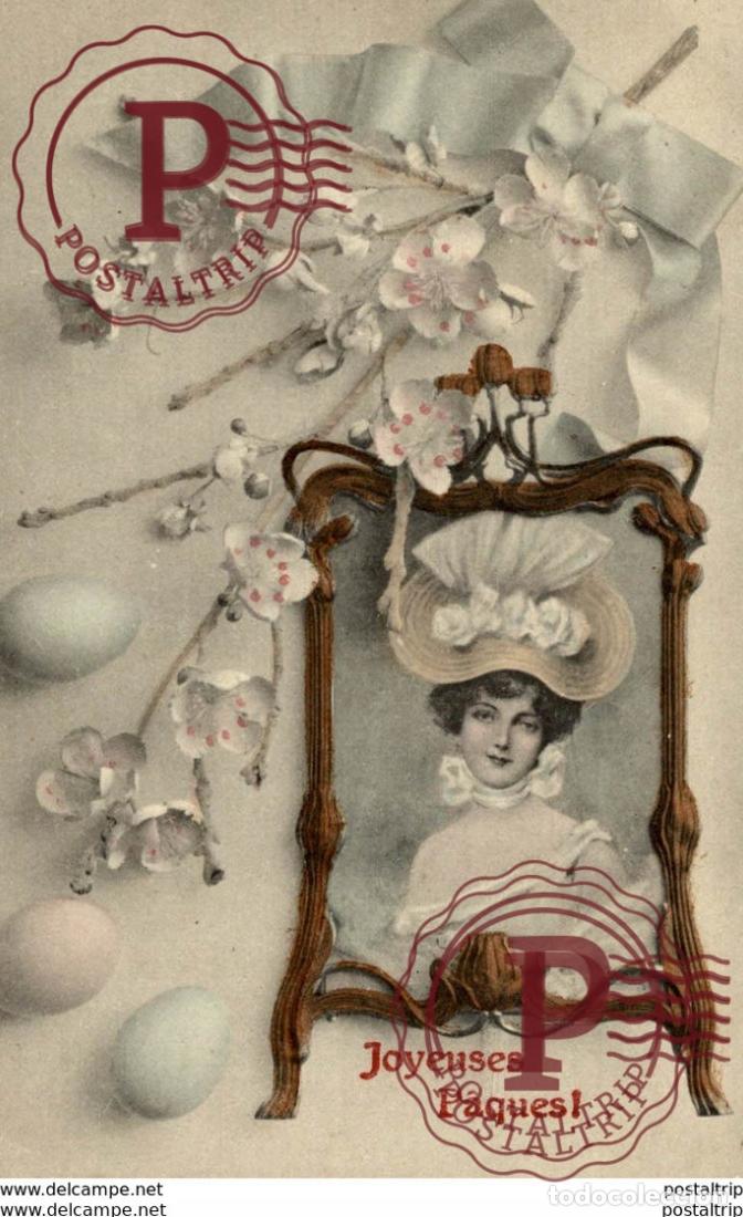 Postales: A.S.W. O A.S.V. Socki Vienne PAQUES ART NOUVEAU ART D&Eacute;CO : ILLUSTRATION Viennoises BONIN COLEC