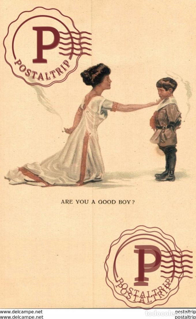 Postales: Walter Tittle Artist ARE YOU A GOOD BOY? Romance Humo