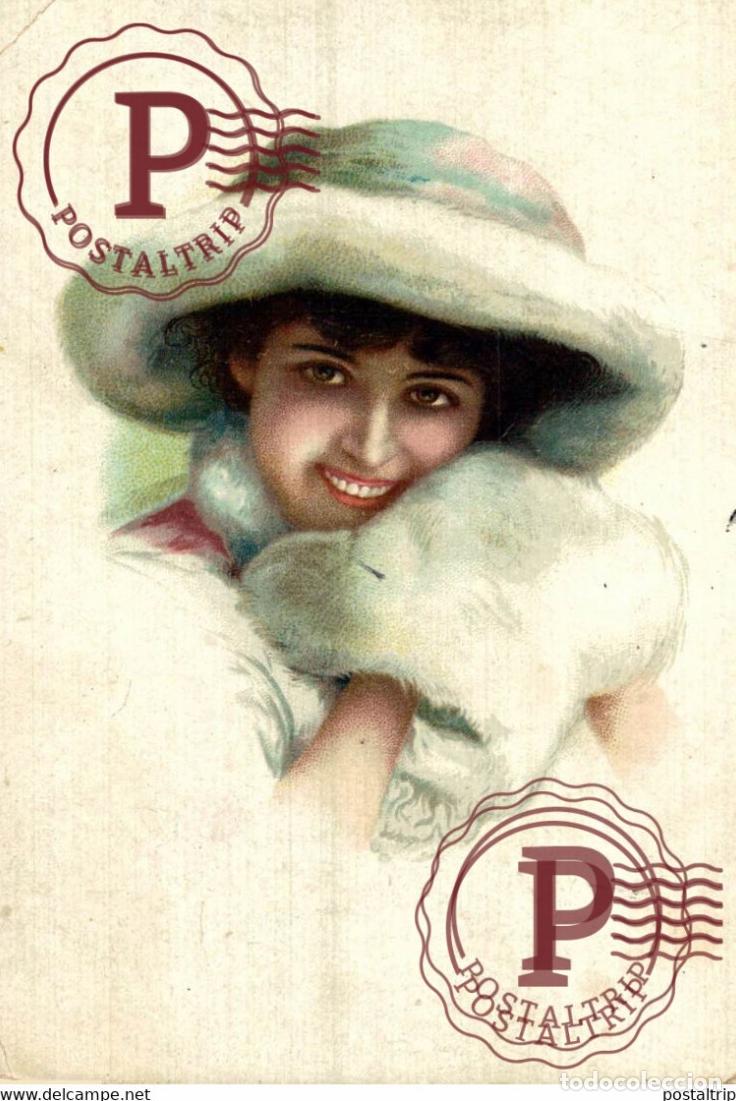 Postales: illustrator SEE CORNER WOMEN FEMME CHAPEAU