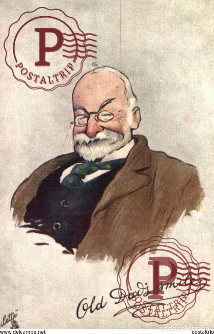 Postales: TUCK OILETTE OLD DADS SMILE ILLUSTRATEUR
