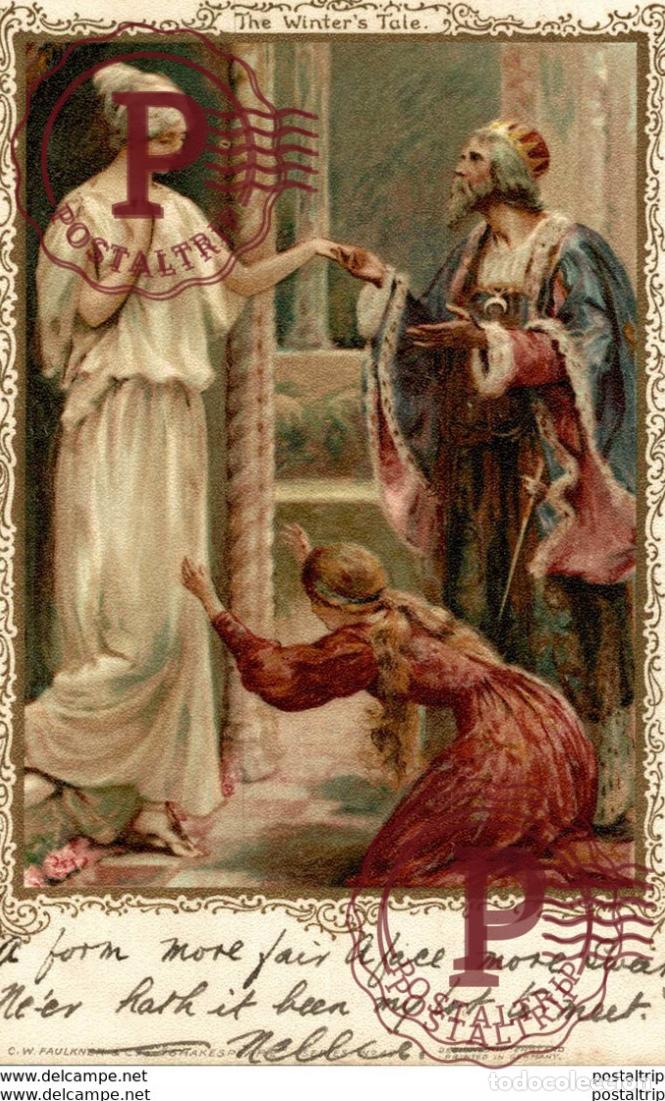 Postais: Qeuvres illustr&eacute;es de William Shakespeare: THE WINTERS TALE - Carte Litho Faulkner & Co