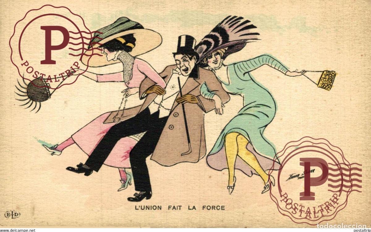 Postcards: XAVIER SAGER LUNION FAIT LA FORCE ILUSTRADOR ILLUSTRATOR ILLUSTRATEUR