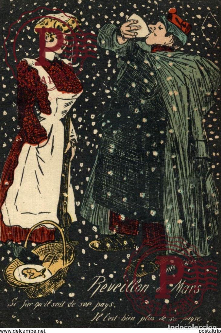 Postcards: XAVIER SAGER militaire R&eacute;veillon de Mars ILUSTRADOR ILLUSTRATOR ILLUSTRATEUR