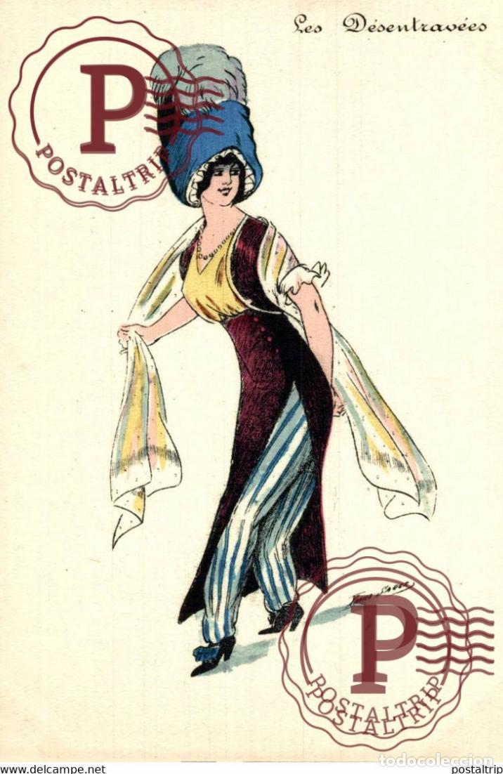 Postais: XAVIER SAGER les desentrav&eacute;es, serie K F 4485 Kunzli Paris chapeau mode glamour ILLUSTRATOR ILLUS