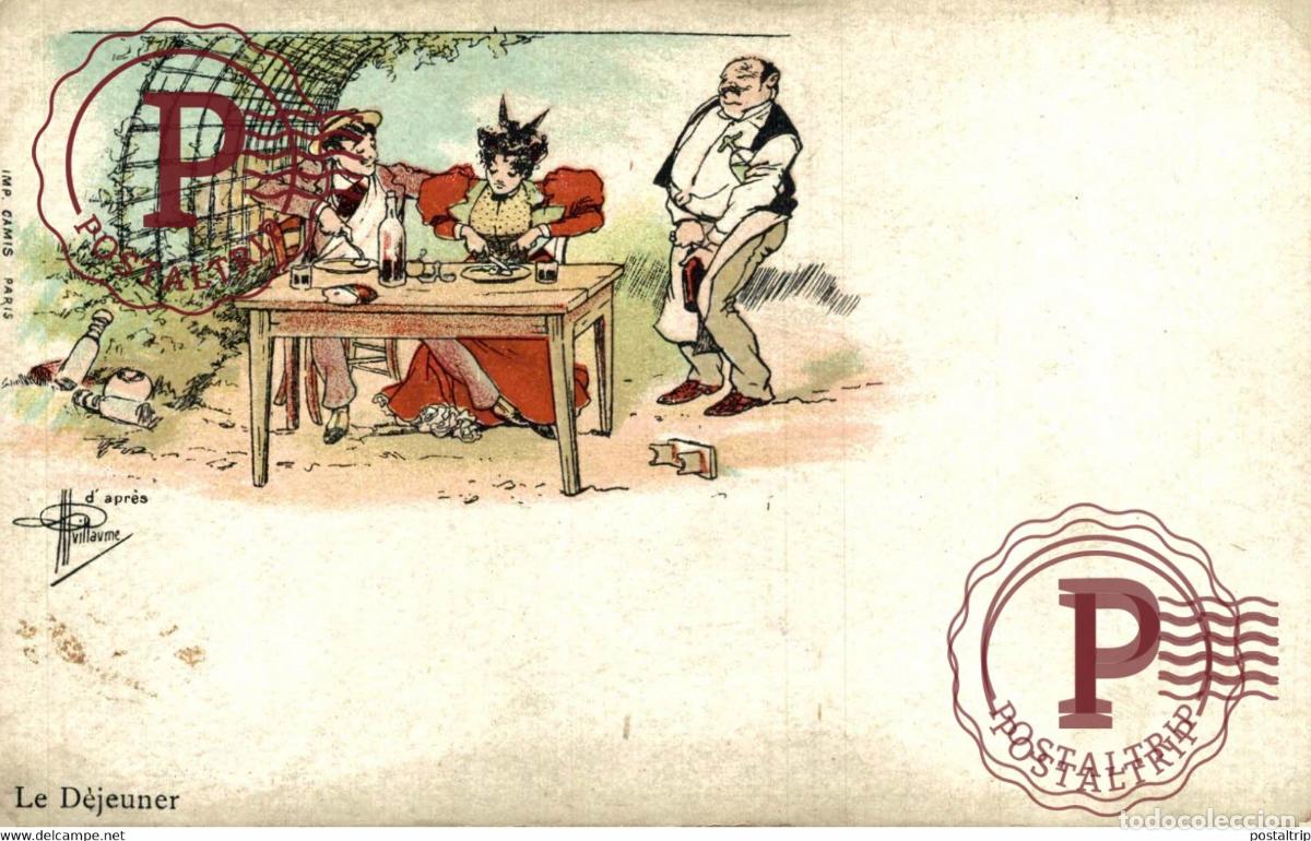 Postales: Illustrateur Albert Guillaume: LE DEJEUNER