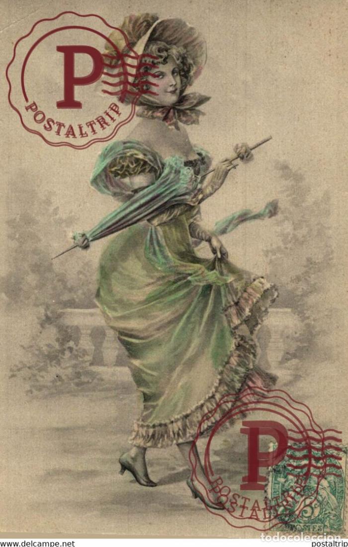 Postales: Hans HATZAL - ASW S&eacute;rie a - Mit dem Schirm - Le Parasol Illustrateur ILLUSTRATION Viennoises VIENNE