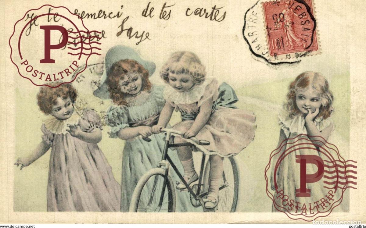 Postcards: AB VELO BICI Illustrateur ILLUSTRATION Viennoises VIENNE