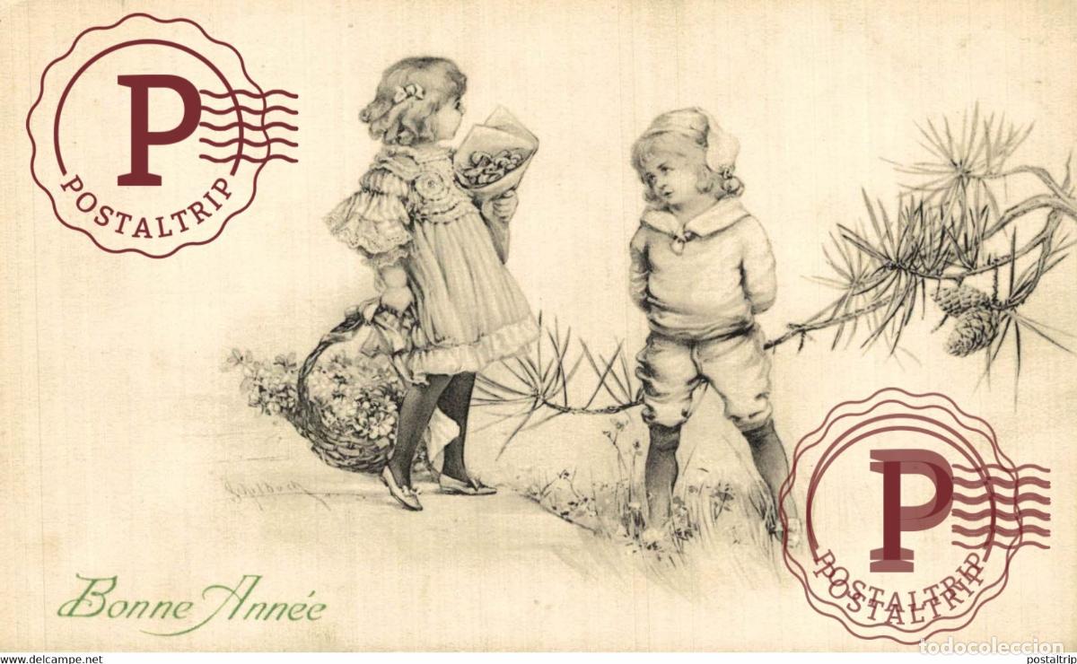 Postales: BOMME ANNEE ART DE VIENNE PRINTED IN GERMANY 120 Illustrateur ILLUSTRATION Viennoises VIENNE