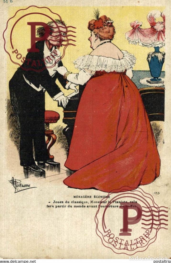 Postais: Illustrateur Albert Guillaume: m&eacute;nag&egrave;re &eacute;conome