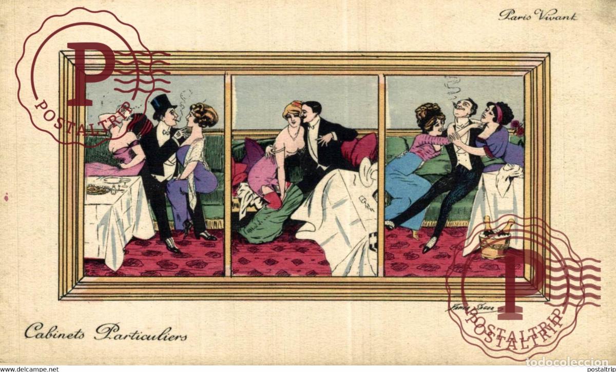 Cartoline: ILLUSTRATEUR XAVIER SAGER Paris Vivant - CABINETS PARTICULIERS Illustrator ILLUSTRATEUR