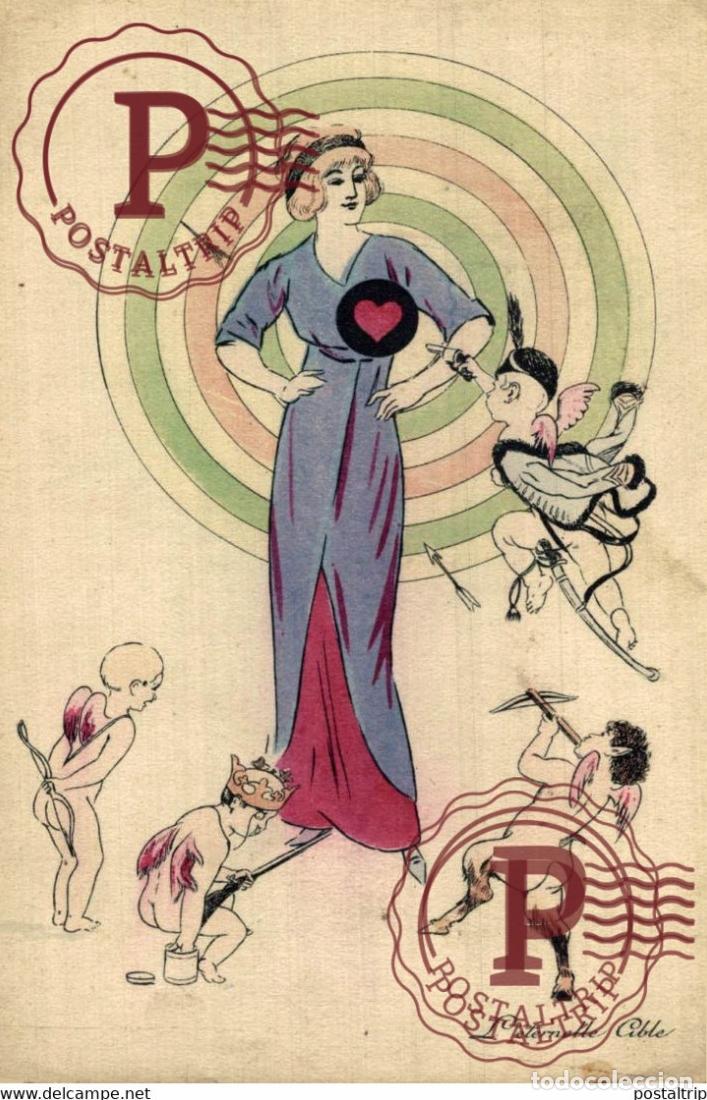 Cartoline: ILLUSTRATEUR XAVIER SAGER Erotisme glamour s&eacute;rie BG Paris 542 LETERNELLE CIBLE