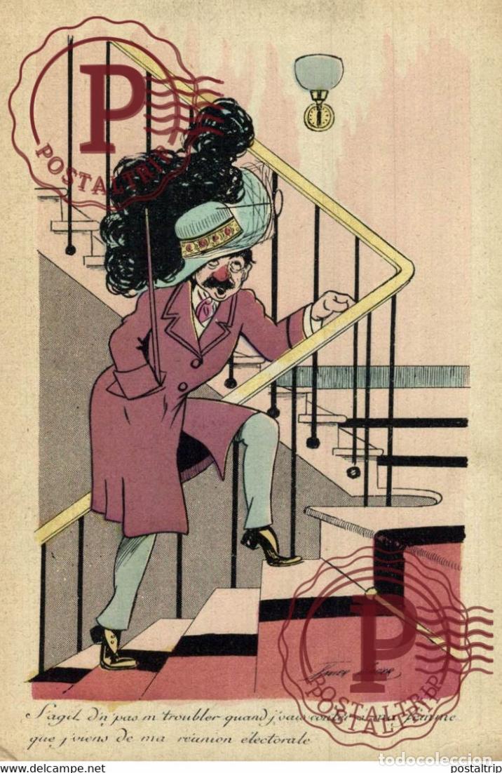 Cartoline: ILLUSTRATEUR XAVIER SAGER B G Paris 917, pochard, &eacute;lection municipale