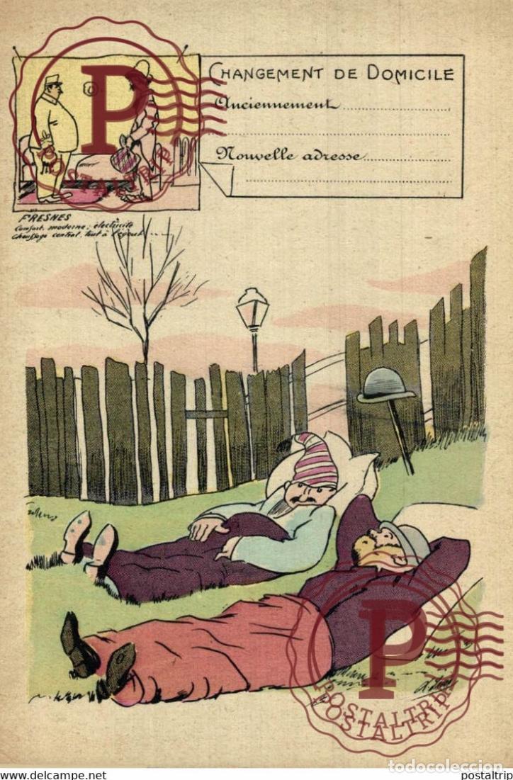 Cartoline: TRES RARE ILLUSTRATEUR XAVIER SAGER B G Paris 915 CHANGEMENT DE DOMICILE FRESNES
