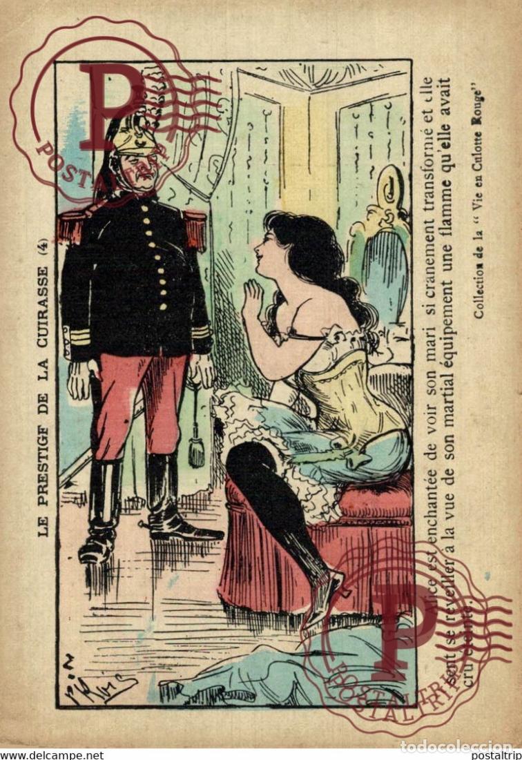 Postales: Collection de la Vie en Culotte Rouge. Le prestige de la Cuirasse. Adult&egrave;re