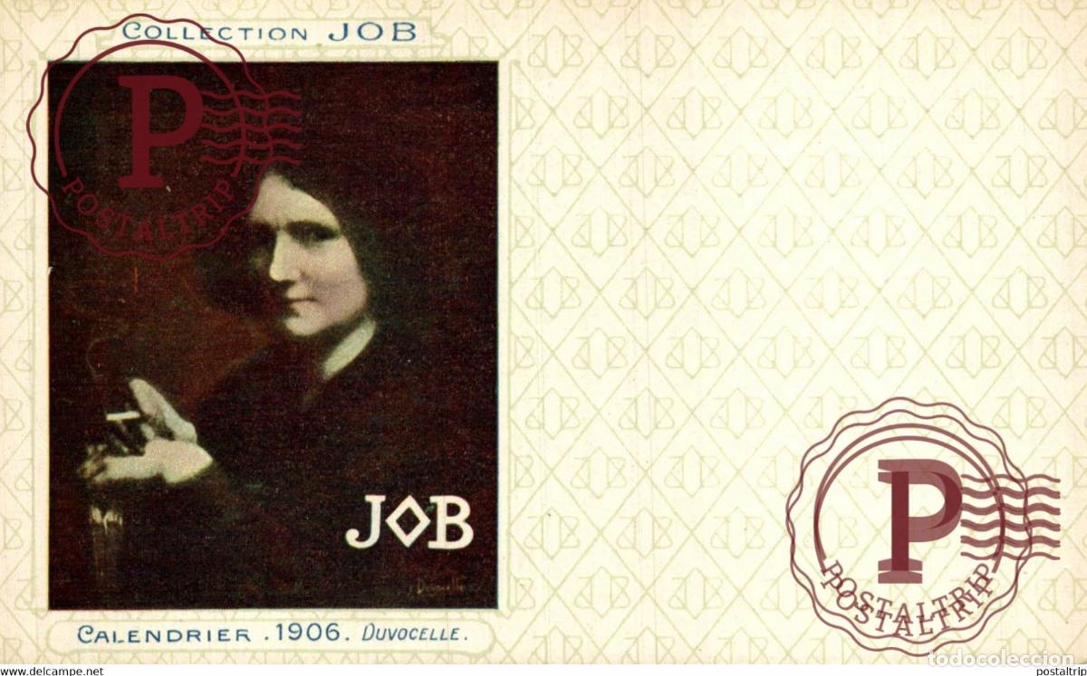 Postales: Illustrateur DUVOCELLE Collection Job, Calendrier 1906