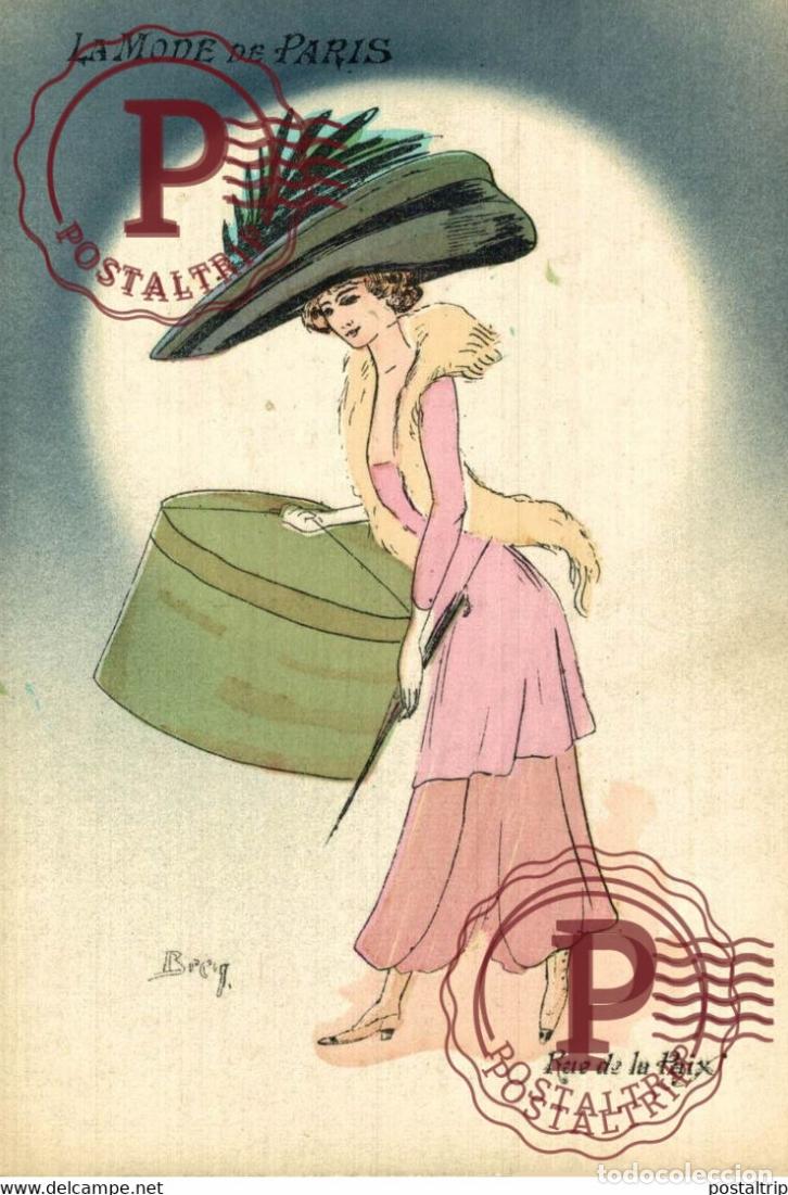 Postales: La Mode de Paris - Rue de la Paix sign&eacute;e Bren