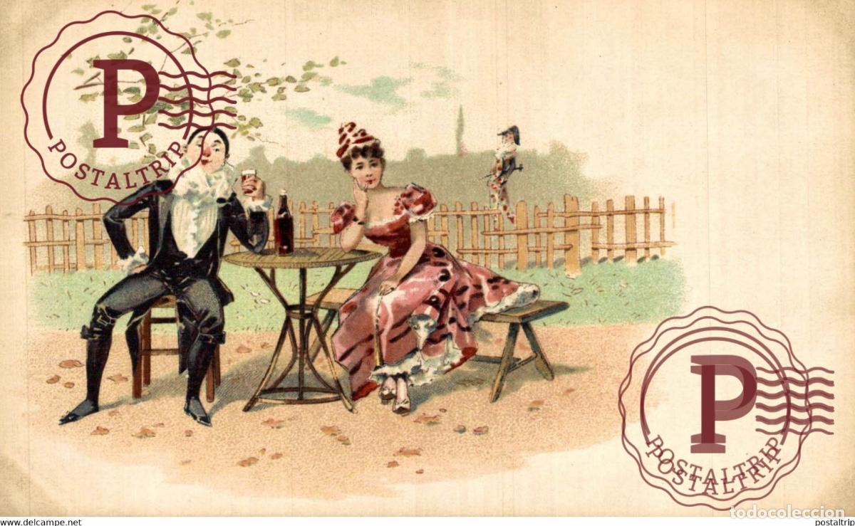 Postales: RARE LOT 6 CARTES Illustrator ILLUSTRATEUR PIERROT ET COLOMBINE