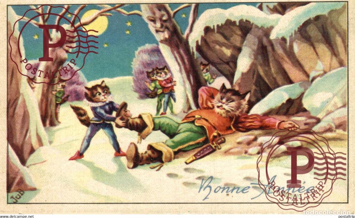 Postales: GATO CON BOTAS I CHAT CAT ILUSTRADO