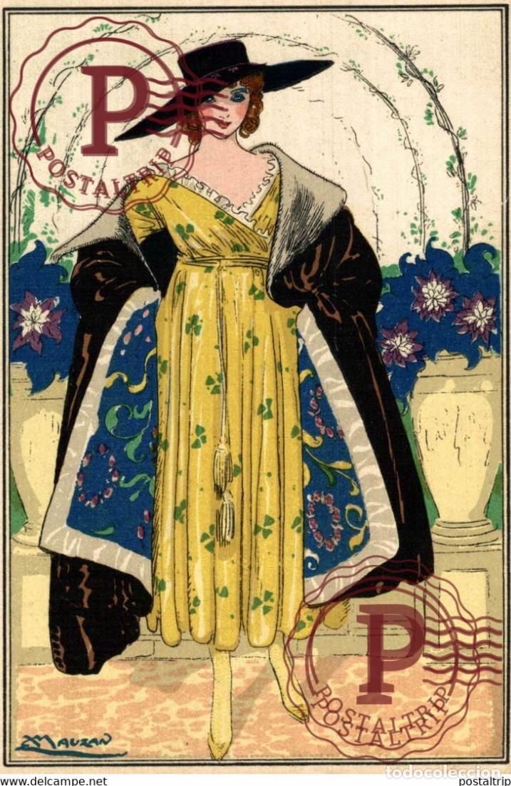 Postales: MAUZAN illustrateur femme women art d&eacute;co &eacute;rotisme circul&eacute; 14-2 ILLUSTRATEUR