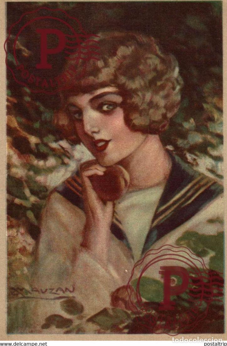 Postales: LOTE 6 POSTALES MAUZAN 106 ILLUSTRATEUR Jeune Femme art d&eacute;co