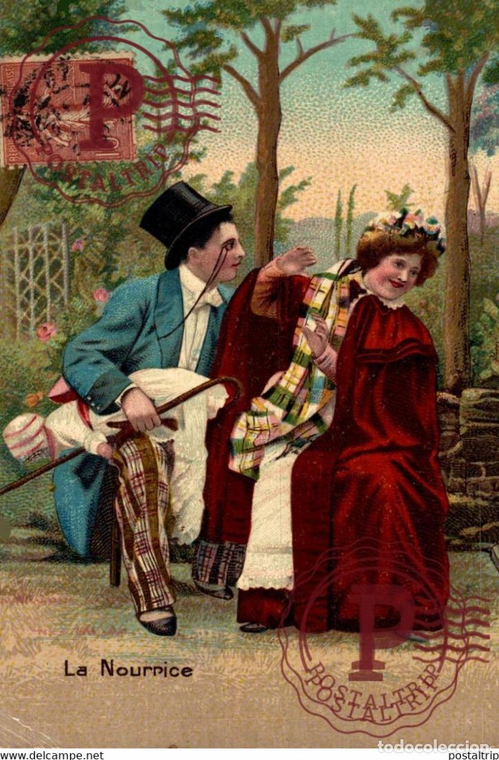 Postales: lot 3 cartes Illustrateur la nourrice