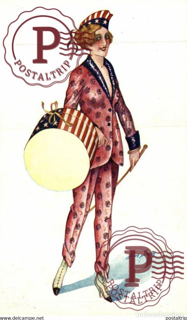 Cartoline: illustrateur SAGER XAVIER SEE BACK !!!! SERIE 126 MODE AMERICAINE