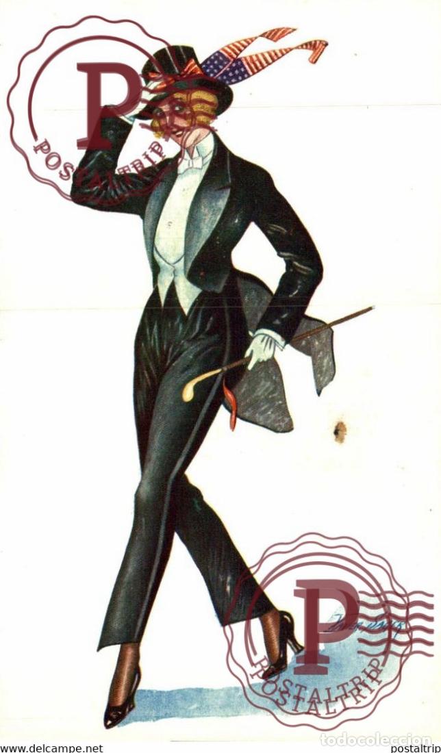 Cartoline: illustrateur SAGER XAVIER SEE BACK !!!! SERIE 126 MODE AMERICAINE